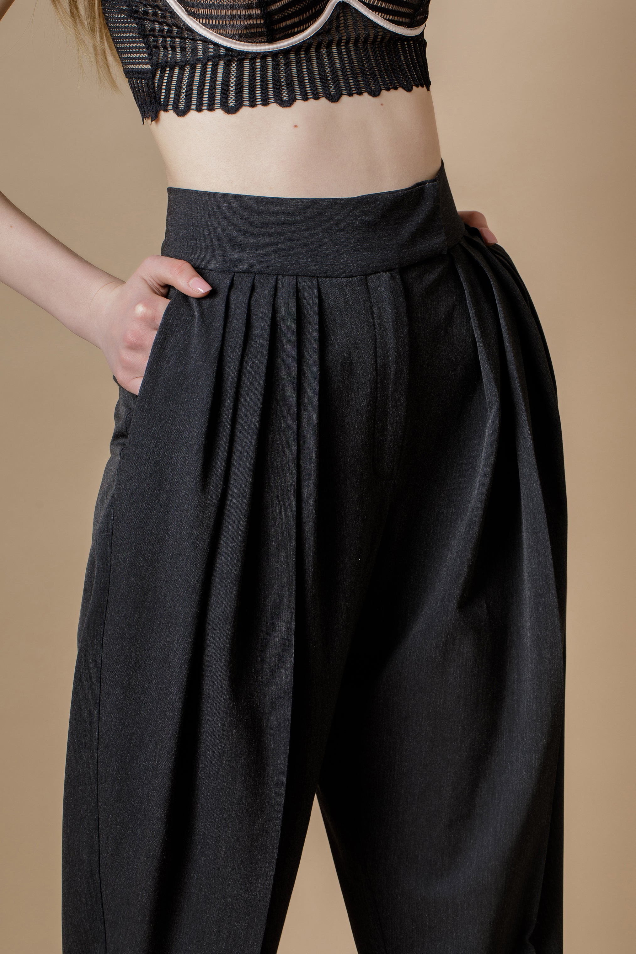 Pants with front pleats BA2 | IPANTS™