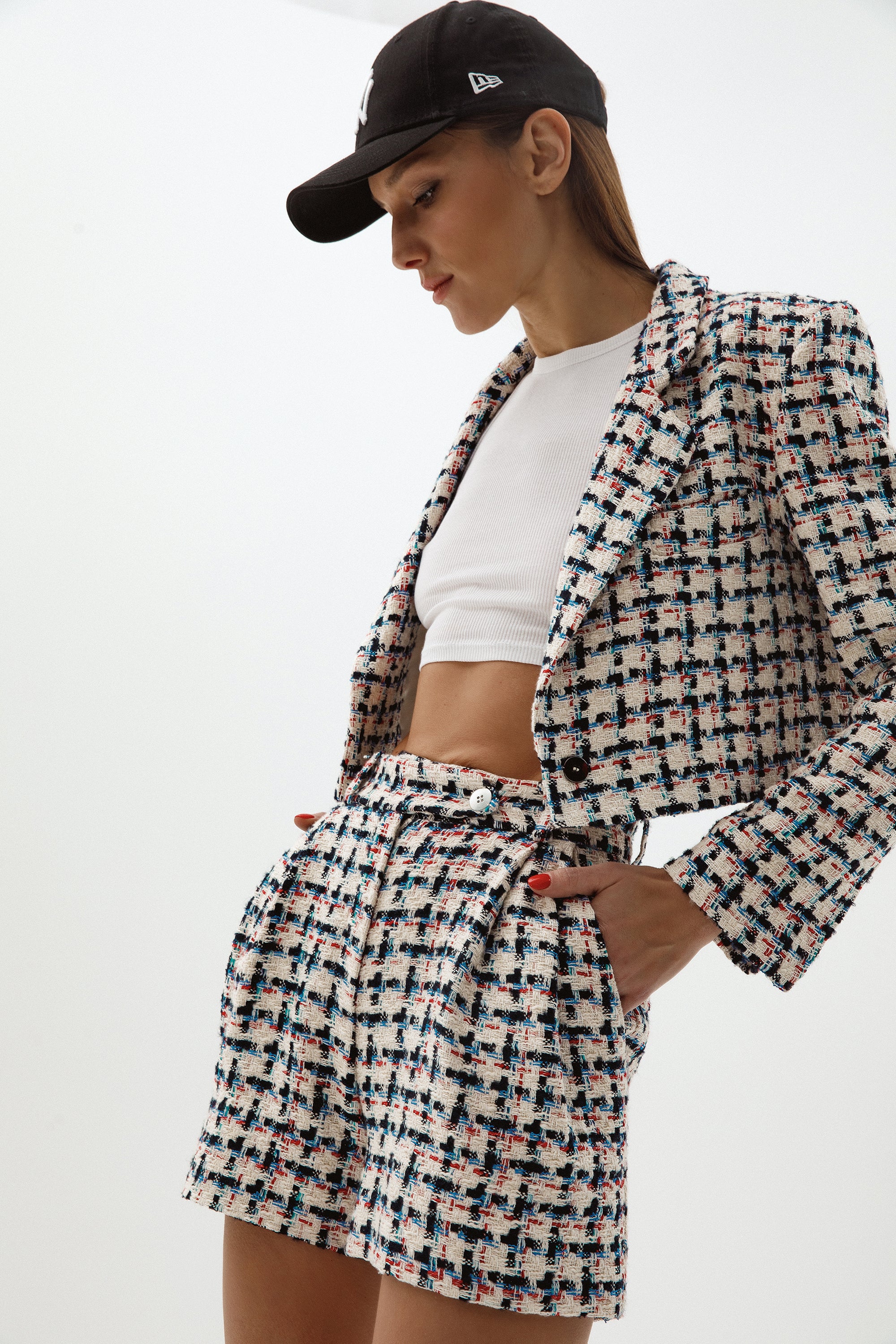 Tweed cropped shorts | IPANTS™