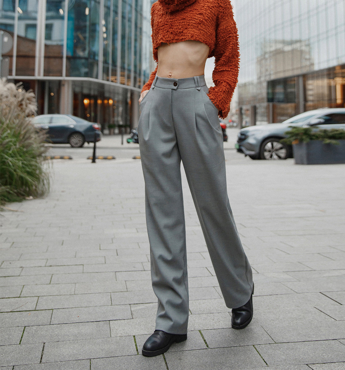 Straight fit pants